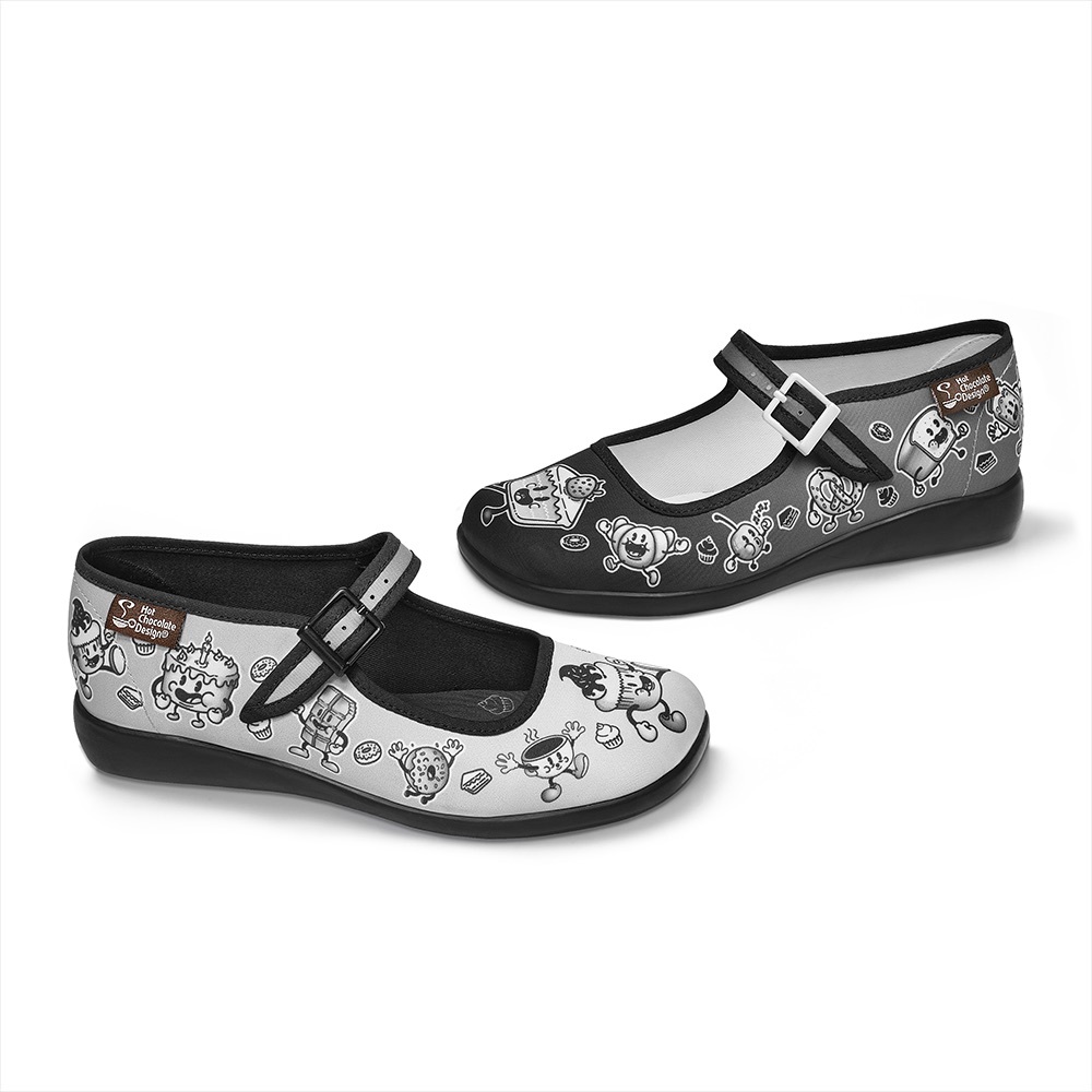 SALEChocolaticas | Cartoon Mary Jane Flats - Picture 4 of 5